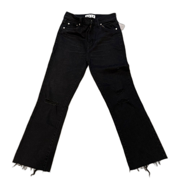 DAZE Jeans SHY GIRL HIGH RISE CROP FLARE | color: video games. Size 26 - Picture 7 of 11